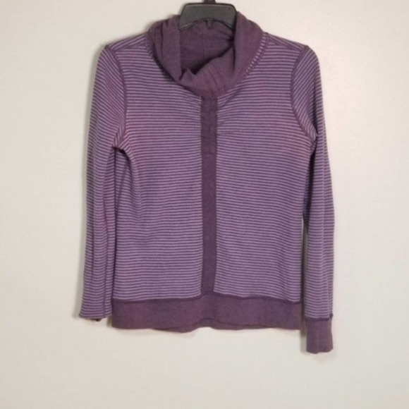 Lululemon In A Cinch Purple Reversible Cowl Neck Pullover Sweatshirt Size 6 - Picture 5 of 7